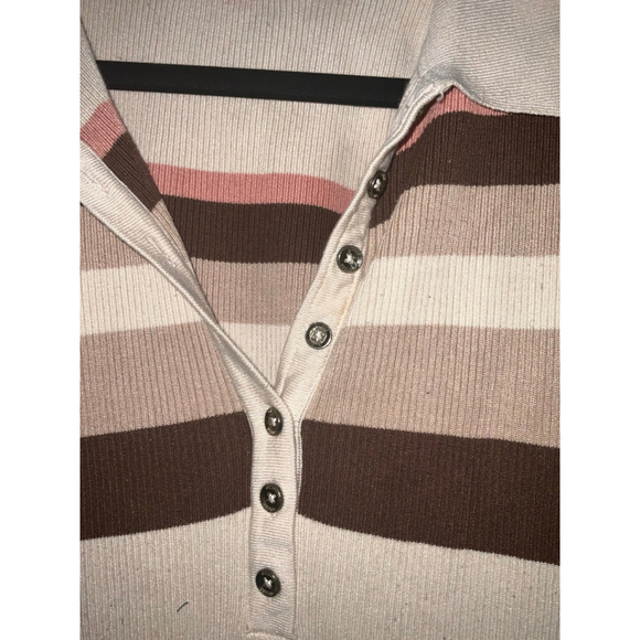 Guess Striped Sweater Dress XL Beige - Picture 6 of 9